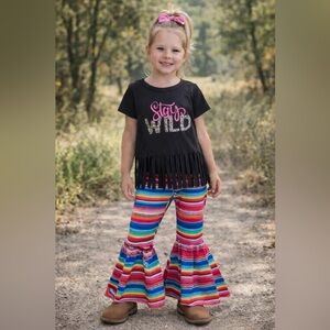 Stay Wild Serape Fringe Outfit